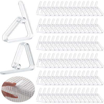 Wenqik 240 Pcs Tablecloth Clips Table Cloth Clips Transparent Clear Plastic Table Cloth Holders Table Clips Table Cloth Clamps for Indoor Outdoor Birthday Home Wedding Camping Picnic Party Supplies