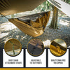 OneTigris KOMPOUND Camping Hammock with Net, Lightweight Portable Hammock with Warm Internal Cover & Tree Friendly Straps for Backpacking, Camping, Hiking, Travel, Beach, Backyard