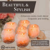 Nevlers 6 Pack Pure Himalayan Salt Candle Holders |2.5lbs Natural Himalayan Salt Tea Candle Holder | Hand Crafted Himalayan Tealight Holders | Salt Candle Holder for Decor | Salt Lamp Tealight Holders