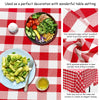 Giantex 10 Pieces Table Cloth, Checkered Tablecloth Rectangle |60"X102", Wrinkle Resistant Gingham Table Cloths, Buffalo Plaid Table Cover for Kitchen Dining Wedding, Picnic Table Cloth