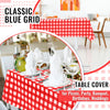 Preboun 2 Roll Red Checkered Tablecloth 40 Inch x 300 Feet Disposable Plastic Table Cover Waterproof Red and White Gingham Table Cloth for Picnic Outdoor Party Decoration(Red White Checkered)