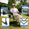 TIMBER RIDGE Heavy Duty Camping Chair with Compact Size, Portable Directors Chair with Side Table and Pocket for Camping, Lawn, Sports and Fishing, Supports Up to 400lbs, Grey 2 Pack