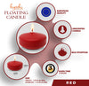 HYOOLA Premium Red Floating Candles 1.75 Inch - 3 Hour - 40 Pack - European Made