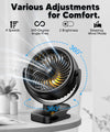 TYZU 7 Inch Portable Fan, Misting Fan, 4000 mAh Battery Operated Fan, Outdoor Misting Fan With 2 Mist Modes & 4 Speeds, 130ml Tank, 360° Rotatable, Clip on fan For Outside Camping Stroller Golf Cart