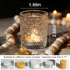 MOSROAD 24 Pcs Votive Candle Holders for Table, Flower Tea Lights Candles Holders, Clear Glass Candle Holder for Wedding Decor, Table Centerpiece, Home Decor