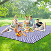 Picnic Blankets Outdoor Blanket Waterproof, 80''x80'' Extra Large Beach Blanket Sandproof Foldable Machine Washable, Vintage Gingham Picnic Mat Grass Lawn Park Family Camping Party Music Festival