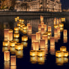 FUELYE 12Pack Floating Lanterns Square Rectangle Sets,Outdoor Lanterns Decorative with Waterproof,Floating Candles for Pool,River,Memorials,Wedding,Bar,and Parties