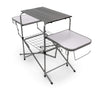 Camco Olympian Deluxe Portable Grill Table | Provides Plenty of Room for Grilling Gear | Ideal for Picnics, Camping, Boating, Tailgating, and Backyard BBQs | (57293) Silver