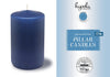 Hyoola Midnight Blue Pillar Candles 3x6 Inch - 6 Pack Unscented Pillar Candles - European Made