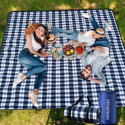 Picnic Blanket,Picnic Blanket Waterproof Foldable with 3 Layers Material,Extra Large Picnic Blanket Picnic Mat Beach Blanket 78.7"x78.7" for Camping Beach Park Hiking Fireworks,Larger & Thicker