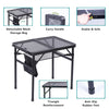 Nice C Table for Grill, Outdoor Table, Camping Table, Outdoor Cooking Table, Picnic Tables, Card Table Adjustable Height, Mesh Bag, Carry Handle (47.3” x 23.7“ x 14.7”/24.2“ Black)