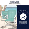 Caribbean Joe Folding Beach Chair, 1 Position Lightweight and Portable Foldable Outdoor Camping Chair with Carry Strap, Mint