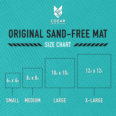 CGEAR - The Original Durable Sand-Free, Water-Resistant Camping Mat for Lifelong use as Picnic Blanket, Beach Blanket, Camping and Concert mat.
