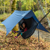 ENO OneLink Hammock System - Includes DoubleNest Hammock, Atlas Suspension System, Guardian Bug Net, and ProFly Rain Tarp - Set of Hammock Essentials for Camping, Hiking, or a Festival - Navy/Olive