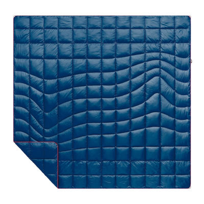 80" x 84" 2 Person Outdoor Down Camping Blanket for Traveling, Picnics orBeach Trips, Deepwater Blue Color