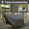 onewind 12ft Hammock Tarp, Ultralight Tarp Lightweight and Waterproof Silnylon Hammock Rain Fly, Versatile Camping Tarp with Doors, Easy to Setup with Stuff Sack, Tent Stakes, OD Green