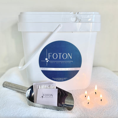 Foton Pearled Candle 9lb - Bulk Unscented Non Toxic Luxury Long Lasting Powder Candles - Refillable Candle Sand with 100 Wicks for Candle Making