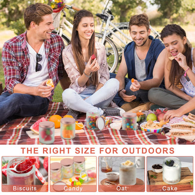 Tioncy 8 oz 250 ml Frosted Glass Jars with Metal Rose Gold Lids Round Thick Candle Making Jars Mason Canning Jar Bulk Empty Food Storage Container for Honey Cosmetic Vanilla Liquid(12 Pcs)