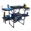 GCI OUTDOOR Slim-Fold Cook Station | Portable Folding Kitchen Table with a Heat Resistant Tabletop, 4 Side Tables & Storage Rack, Perfect for Picnics & Camping Trips