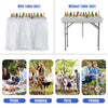 ERGMASTER 4 FT Ice Cooler Table|Portable Ice Folding Table w/Matching Skirt & Drain|Foldable Patio Cooler Table for Party,Picnic,Wedding,Camping,BBQ