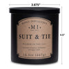 Manly Indulgence Suit & Tie Candle for Men | Jasmine, Sandalwood, Surgary Musk, Mint & Citrus Scented Candle | Soy Blend Wax Candle for Home | 60hr Burn | Father’s Day Gift | Forged In America