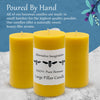 100% Pure Beeswax Candle - Large Pillar Candle - 80 Hour Burn Time - 3x6 Inch - Alternative Imagination