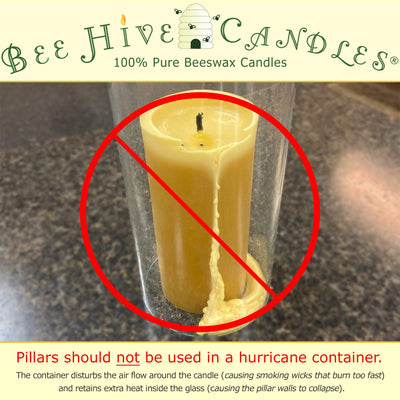 Bee Hive Candles 100% Pure Beeswax Pillar Candle (2" x 3" (3-Pack))