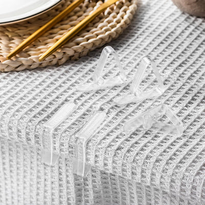 Wenqik 240 Pcs Tablecloth Clips Table Cloth Clips Transparent Clear Plastic Table Cloth Holders Table Clips Table Cloth Clamps for Indoor Outdoor Birthday Home Wedding Camping Picnic Party Supplies