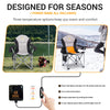 Nice C Outdoor Heated Chair, Heated Camping Chair, Folding Chair, Beach Chair, Wide&Thick Padding, Heavy Duty Cooler, Carry Bag, Cupholder & Side Pockets, 10000mAh Power Bank Included (1 Pack)