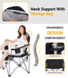 Nice C Outdoor Heated Chair, Heated Camping Chair, Folding Chair, Beach Chair, Wide&Thick Padding, Heavy Duty Cooler, Carry Bag, Cupholder & Side Pockets, 10000mAh Power Bank Included (1 Pack)