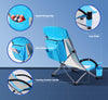 Nice C Beach Chair, Beach Chairs for Adults 2 Pack w/Cooler Compact High Back, Cup Holder & Carry Bag & Heavy Duty Outdoor, Camping, BBQ, Travel, Picnic, Festival (Set of 2 Blue)