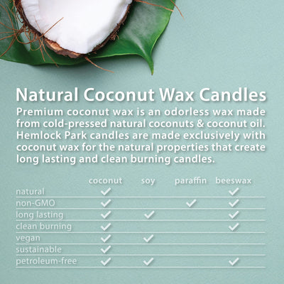 Hemlock Park Crackling Wood Wick Candle Handcrafted with Natural Coconut Wax and Essential Oils (Lily of The Valley, Standard 8 oz)