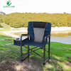 ALPHA CAMP Director Chair with Side Table Heavy Duty Portable Chair with Cup Holder Cooler Bag Steel Outdoor Folding Chair for Adults Oversized Lawn Chair for Camping, Picnic，Capacity-350 lbs