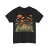 Wildflowers and Orange Roses, Graphic T-Shirts for Women, Floral Shirt, Womens Short Sleeve, Ladies Graphic Tees #5045TTS