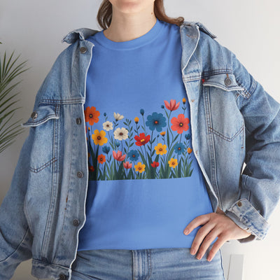 Wildflowers, Graphic T-Shirts for Women, Floral Shirt, Womens Short Sleeve, Ladies Graphic Tees #5112TTS