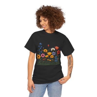 Wildflowers, Graphic T-Shirts for Women, Floral Shirt, Womens Short Sleeve, Ladies Graphic Tees #5116TTS
