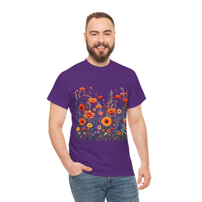 Wildflowers, Graphic T-Shirts for Women, Floral Shirt, Womens Short Sleeve, Ladies Graphic Tees #5105TTS