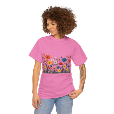 Wildflowers, Graphic T-Shirts for Women, Floral Shirt, Womens Short Sleeve, Ladies Graphic Tees #5112TTS