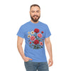 Wildflowers and Pink & Red Roses, Graphic T-Shirts for Women, Floral Shirt, Womens Short Sleeve, Ladies Graphic Tees #5134TTS