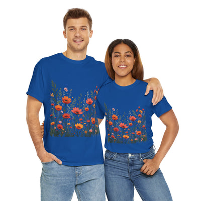 Wildflowers, Graphic T-Shirts for Women, Floral Shirt, Womens Short Sleeve, Ladies Graphic Tees #5102TTS