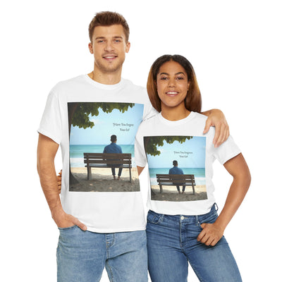 Have You Forgiven Your Ex?Man on Bench Looking at Waves, Forgiving T-Shirt, Forgiveness, Relationship Healing Top #5005STS