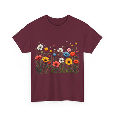 Wildflowers, Graphic T-Shirts for Women, Floral Shirt, Womens Short Sleeve, Ladies Graphic Tees #5114TTS
