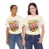 Wildflowers and Pink & Yellow Roses, Graphic T-Shirts for Women, Floral Shirt, Womens Short Sleeve, Ladies Graphic Tees #5145TTS
