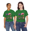 Wildflowers and Pink/Violet Roses, Graphic T-Shirts for Women, Floral Shirt, Womens Short Sleeve, Ladies Graphic Tees #5101TTS