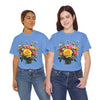 Wildflowers and Pink & Yellow Roses, Graphic T-Shirts for Women, Floral Shirt, Womens Short Sleeve, Ladies Graphic Tees #5143TTS
