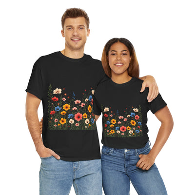 Wildflowers, Graphic T-Shirts for Women, Floral Shirt, Womens Short Sleeve, Ladies Graphic Tees #5106TTS