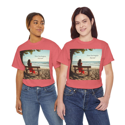 Have You Forgiven Your Ex?Woman on Bench Looking at Waves, Forgiving T-Shirt, Forgiveness, Relationship Healing Top #5002STS