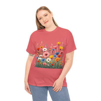 Wildflowers, Graphic T-Shirts for Women, Floral Shirt, Womens Short Sleeve, Ladies Graphic Tees #5108TTS