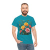 Wildflowers and Pink & Yellow Roses, Graphic T-Shirts for Women, Floral Shirt, Womens Short Sleeve, Ladies Graphic Tees #5149TTS
