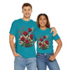 Wildflowers and Red Roses, Graphic T-Shirts for Women, Floral Shirt, Womens Short Sleeve, Ladies Graphic Tees #5129TTS